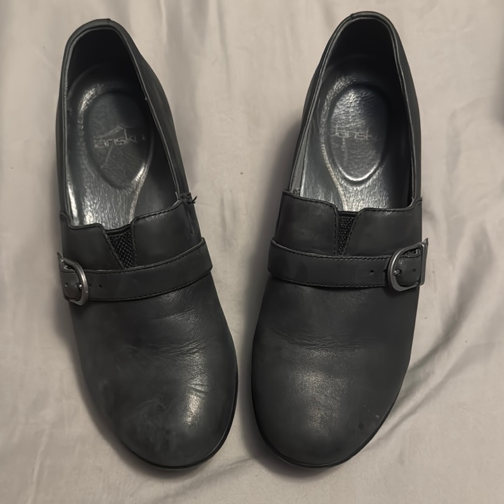 Dansko Black Leather Flats